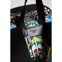 Dolce & Gabbana Men's Multicolor Maiolica Print Nylon Backpack Bag - One Size thumbnail
