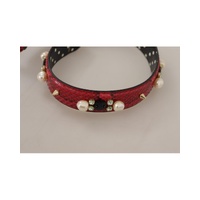 Dolce & Gabbana Women's Red Python Leather Crystals Reversible Shoulder Strap - One Size thumbnail