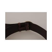 Authentic Dolce & Gabbana Leather Belt with Engraved Logo Buckle 90 cm Women thumbnail