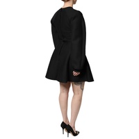 Dolce & Gabbana Women's Black Cotton Long Sleeves A-line Mini Dress - 40 IT thumbnail