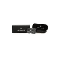 Aviator Eyeglasses with Black Profile and Gold-colored Metal Rods One Size Women thumbnail