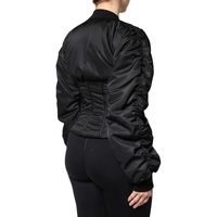 Dolce & Gabbana Women's Black Nylon Full Zip Bustier Corset Jacket - 40 IT thumbnail
