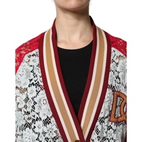 Dolce & Gabbana Women's Multicolor Floral Lace Cardigan Sweater - 40 IT thumbnail
