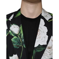 Dolce & Gabbana Men's Black Rose Cotton  Formal 2 Piece Suit - 50 IT thumbnail