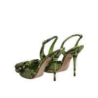 Dolce & Gabbana Women's Green Python Leather Heels Sandals Shoes - 40 EU thumbnail