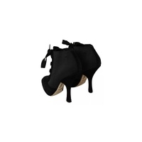 Dolce & Gabbana Women's Black Suede Stretch Ankle Boots Booties Shoes - 36 EU thumbnail