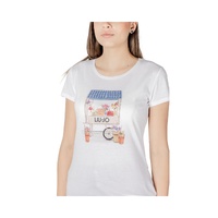Liu Jo Women's Bicolor Cotton Tops & T-Shirt - 40 IT thumbnail
