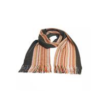 Geometric Pattern Fringed Scarf with Vibrant Colors One Size Men thumbnail