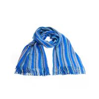 Geometric Pattern Fringed Scarf in Bright Colors One Size Men thumbnail
