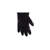 Luxury Black Wool Lace and Xiangao Lamb Fur Gloves 7.5 Women thumbnail