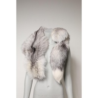 Dolce & Gabbana Women's White Fox Fur Neck Wrap Warmer Winter Scarf - One Size thumbnail