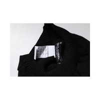 Dolce & Gabbana Men's Black Cashmere Knitted Neck Warmer Foulard Scarf - One Size thumbnail
