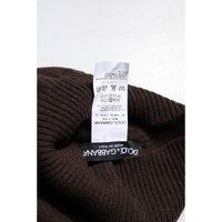 Dolce & Gabbana Men's Brown Cashmere Knitted Neck Warmer Foulard Scarf - One Size thumbnail