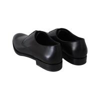 Handcrafted Black Leather Derby Dress Formal Shoes 40.5 EU Men thumbnail