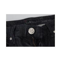 Low Waist Straight Denim Pants with Logo Details W26 US Women thumbnail