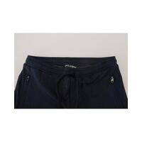 Blue Track Casual Sweatpants with Logo Details by Dolce & Gabbana 46 IT Men thumbnail