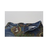 Dolce & Gabbana Men's Blue Medal Print Slim Fit Cotton Jeans - 46 IT thumbnail
