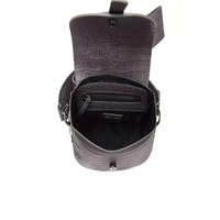 Pompei Donatella Women's Elegant Crocodile-Print Leather Crossbody Bag - One Size thumbnail