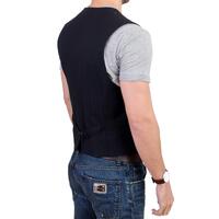 Costume National CNC Black Striped Casual Vest 48 IT Men thumbnail