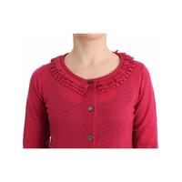 Authentic John Galliano Pink Wool Cardigan with Logo Details S Women thumbnail