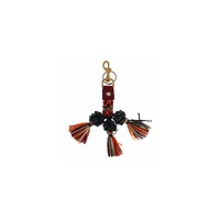 Dolce & Gabbana Women's Multicolor Raffia Leather Clasp Finder Chain Keyring - One Size thumbnail