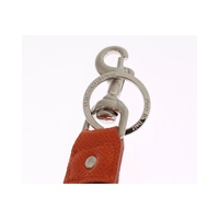 Dolce & Gabbana Women's Silver Brown Raffia Leather Clasp Finder Chain Keyring - One Size thumbnail
