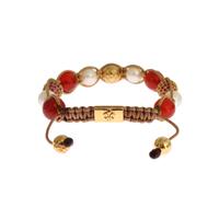 Authentic NIALAYA Red CZ Carnelian Pearl Bracelet S Women thumbnail