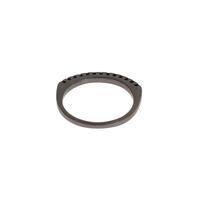 100% Authentic NIALAYA Sterling Silver Ring with Black CZ Crystals 52 EU Women thumbnail