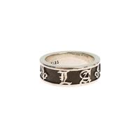 925 Sterling Silver Logo Ring 63 EU Men thumbnail