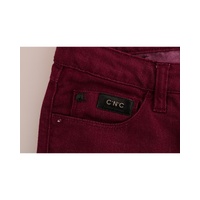 Costume National Women's Red Wash Cotton Stretch Denim Jeans - W26 US thumbnail