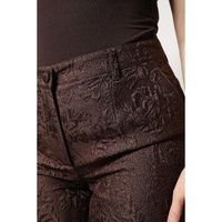 Dolce & Gabbana Women's Brown Floral Brocade Mid Waist Mini Short - 40 IT thumbnail