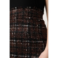Dolce & Gabbana Women's Multicolor High Waist Tartan Tweed Pencil Cut Skirt - 42 IT thumbnail
