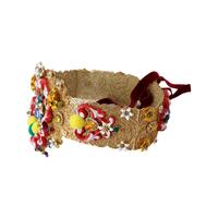 Floral Crystal Embellished Wide Waist Belt 42 IT Women thumbnail
