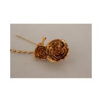 Dolce & Gabbana Gold Tone Brass Brooch Pin One Size Women thumbnail
