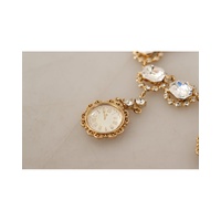 Dolce & Gabbana Women's Gold Clock Statet Crystal Chain Necklace - One Size thumbnail