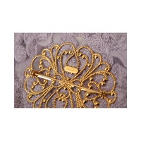 Dolce & Gabbana Women's Elegant Purple Floral Silk Blend Brooch - One Size thumbnail