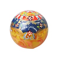 Dolce & Gabbana Women's Gold Tone Carretto Print Round Ornat Christmas Ball - One Size thumbnail