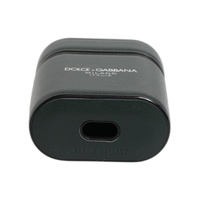 Dolce & Gabbana Men's Black Calfskin Leather Logo Print Flip Holder Airpods Case - One Size thumbnail