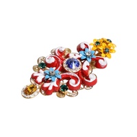 Dolce & Gabbana Women's Multicolor Spring CARRETTO Gold Brass Crystal Hair Clip - One Size thumbnail