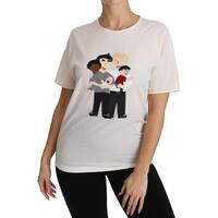 DOLCE & GABBANA Figure Family Silk T-Shirt 38 IT Women thumbnail