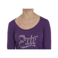 Crystal Embellished U-neck Long Sleeve Blouse 42 IT Women thumbnail