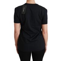 Crewneck Short Sleeve T-shirt with Blue Amore Patch 42 IT Women thumbnail