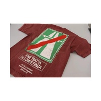 Dolce & Gabbana Men's Maroon Printed Crewneck Tee Cotton T-shirt - 44 IT thumbnail
