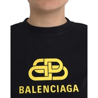 Balenciaga Women's Black Cotton Logo Crew Neck Short Sleeves T-shirt - L thumbnail