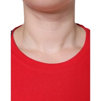 Dolce & Gabbana Women's Red Cotton Crew Neck Short Sleeve Tee T-shirt - 48 IT thumbnail