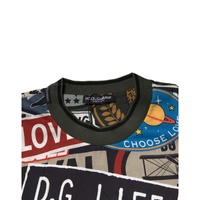 Dolce & Gabbana Men's Multicolor Graphic Print Cotton Crew Neck T-shirt - 50 IT thumbnail