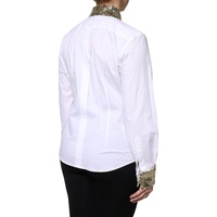 Dolce & Gabbana Women's White Cotton Long Sleeves Sequin Shirt Top - 38 IT thumbnail