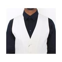 Dolce & Gabbana White Cotton Silk Blend Dress Vest 44 IT Men thumbnail