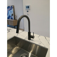 2023 Matte Black Pull out Kitchen tap Solid stainless steel PVD plated thumbnail