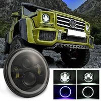 7 Inch H4 / H13 Dc 9V - 30V 3000Lm 6000K 30W Ip67 4Led Lamp Beads Car Round Shape Led Headlight Lamps For Jeep Wrangler / Harley With Angel Eye thumbnail